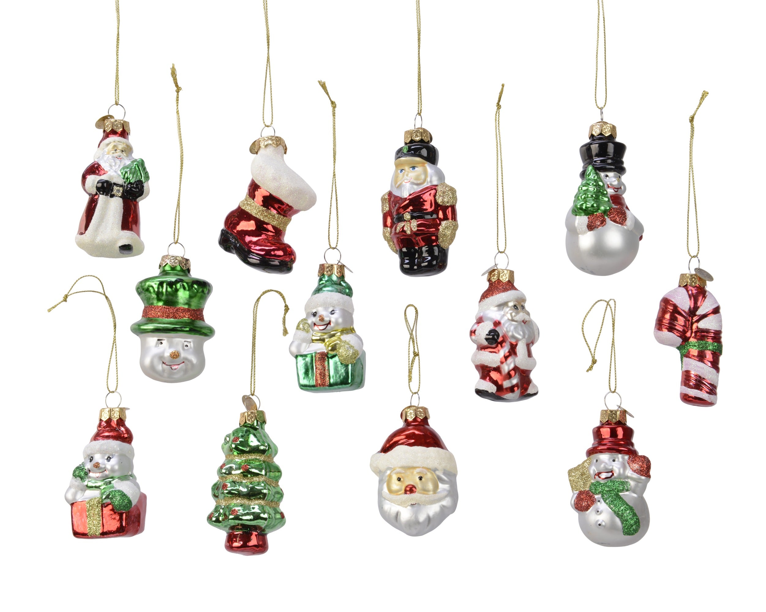 Kersthanger figuur glas glans - ass. (prijs per stuk) mix        (prijs per stuk)