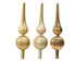 Kerst piek glas glans/mat 31cm - goud/parel - ass. (prijs per stuk)