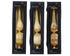 Kerst piek glas glans/mat 31cm - goud/parel - ass. (prijs per stuk)