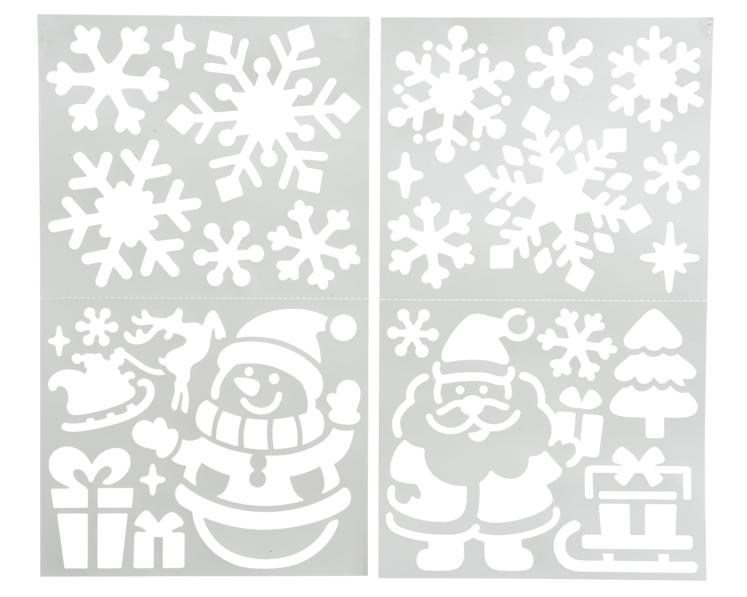 Kerst sjablonen sneeuwman kerstman - ass. (prijs per stuk)