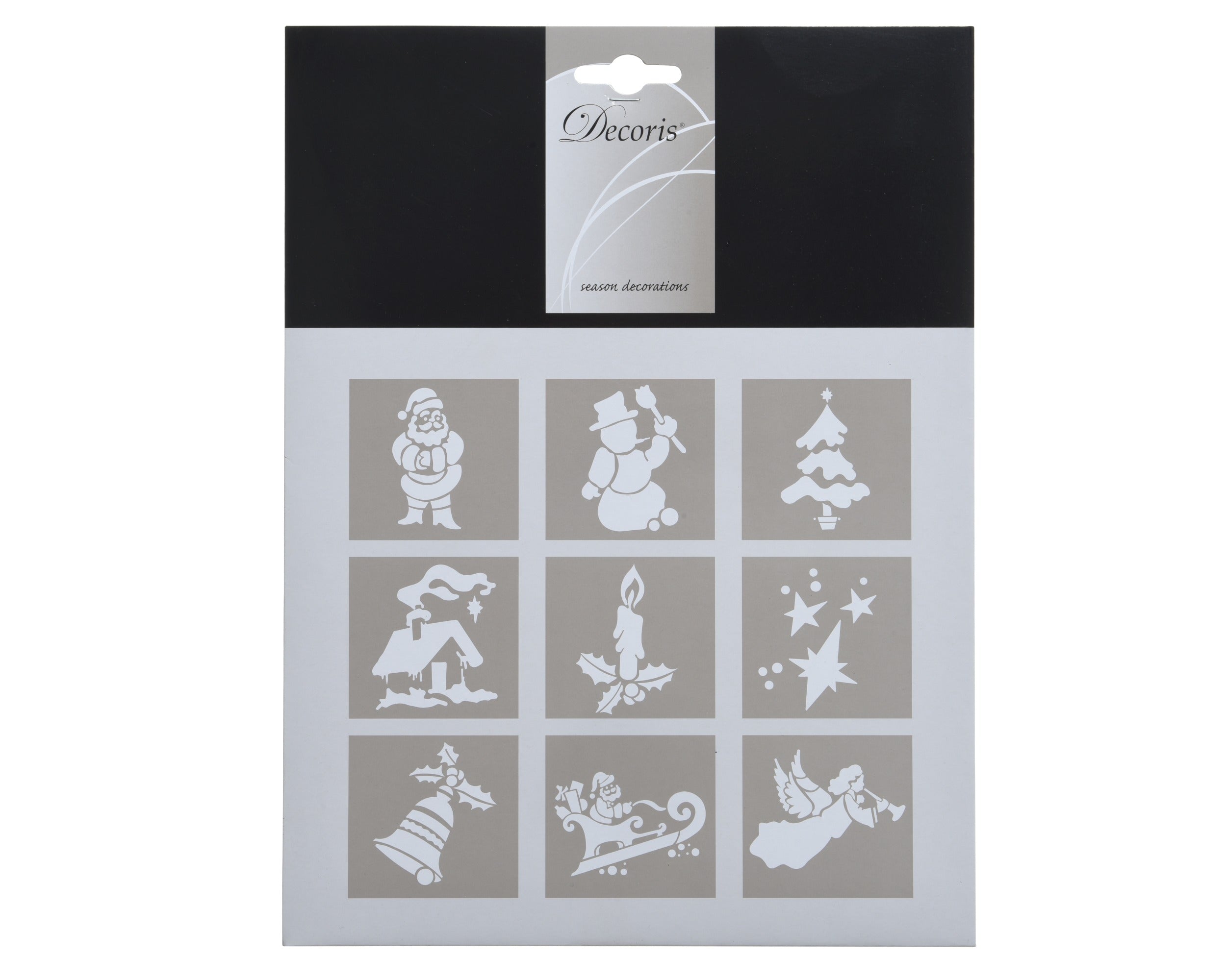 Kerst sjablonen kerstfiguren - wit (prijs per stuk)
