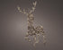 Lumineo micro LED rendier wicker buiten 65x124cm - donker bruin - warm wit - kerstverlichting