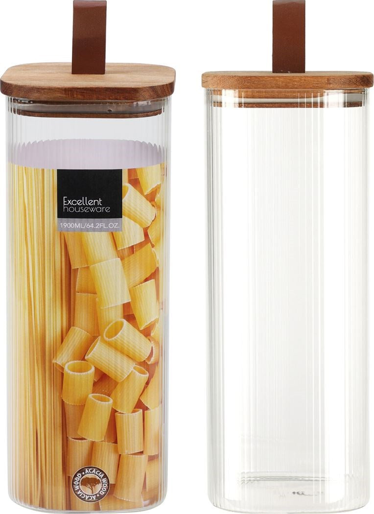Voorraadpot 1900ml - borosilicaat glas
