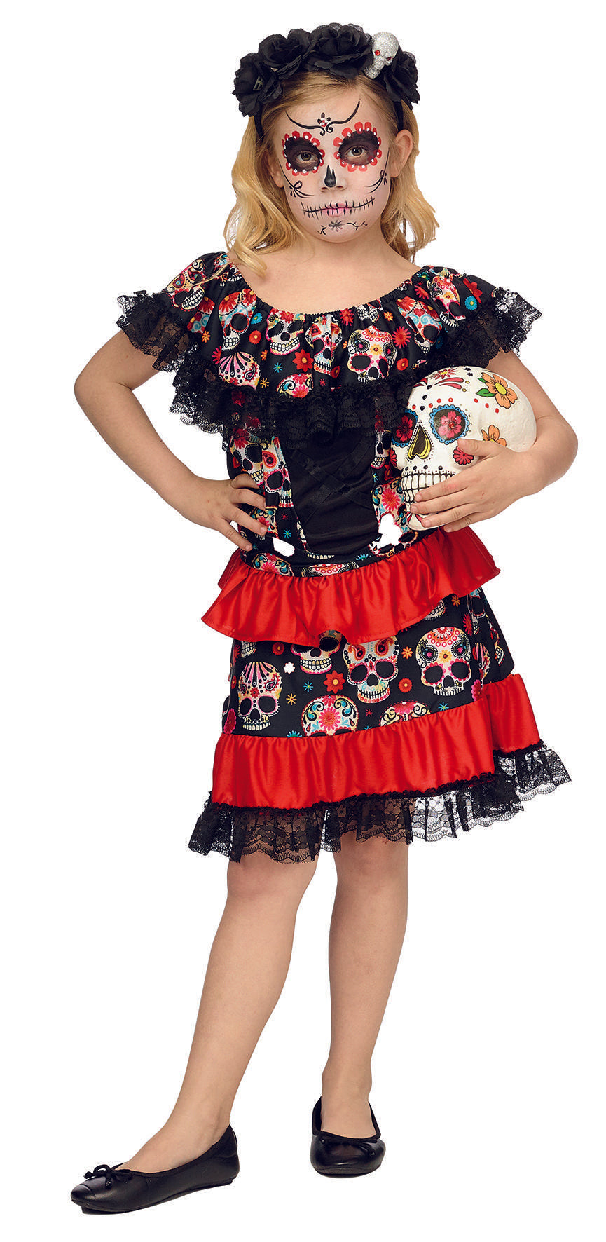 Kostuum DAY OF THE DEAD - meisje - 152