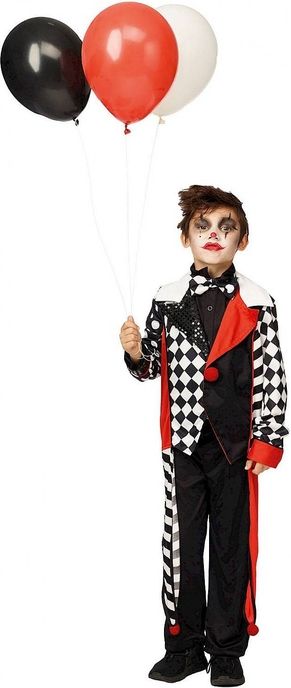 Kostuum CREEPY CLOWN - jongen - 140
