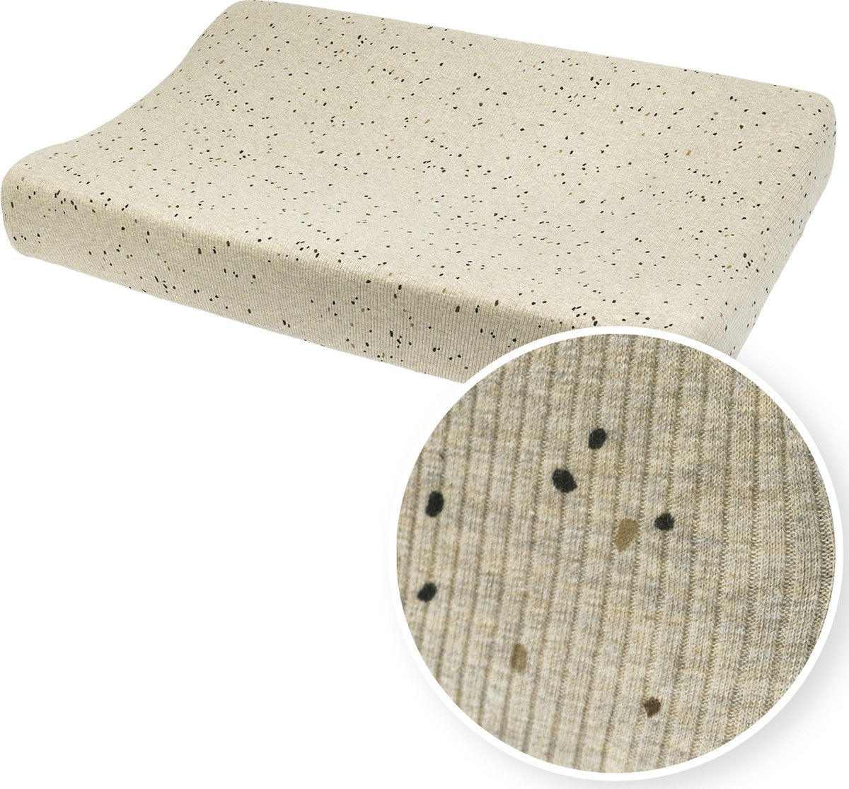 MEYCO aankleedkussenhoes rib mini spot - 50x70cm - sand melange