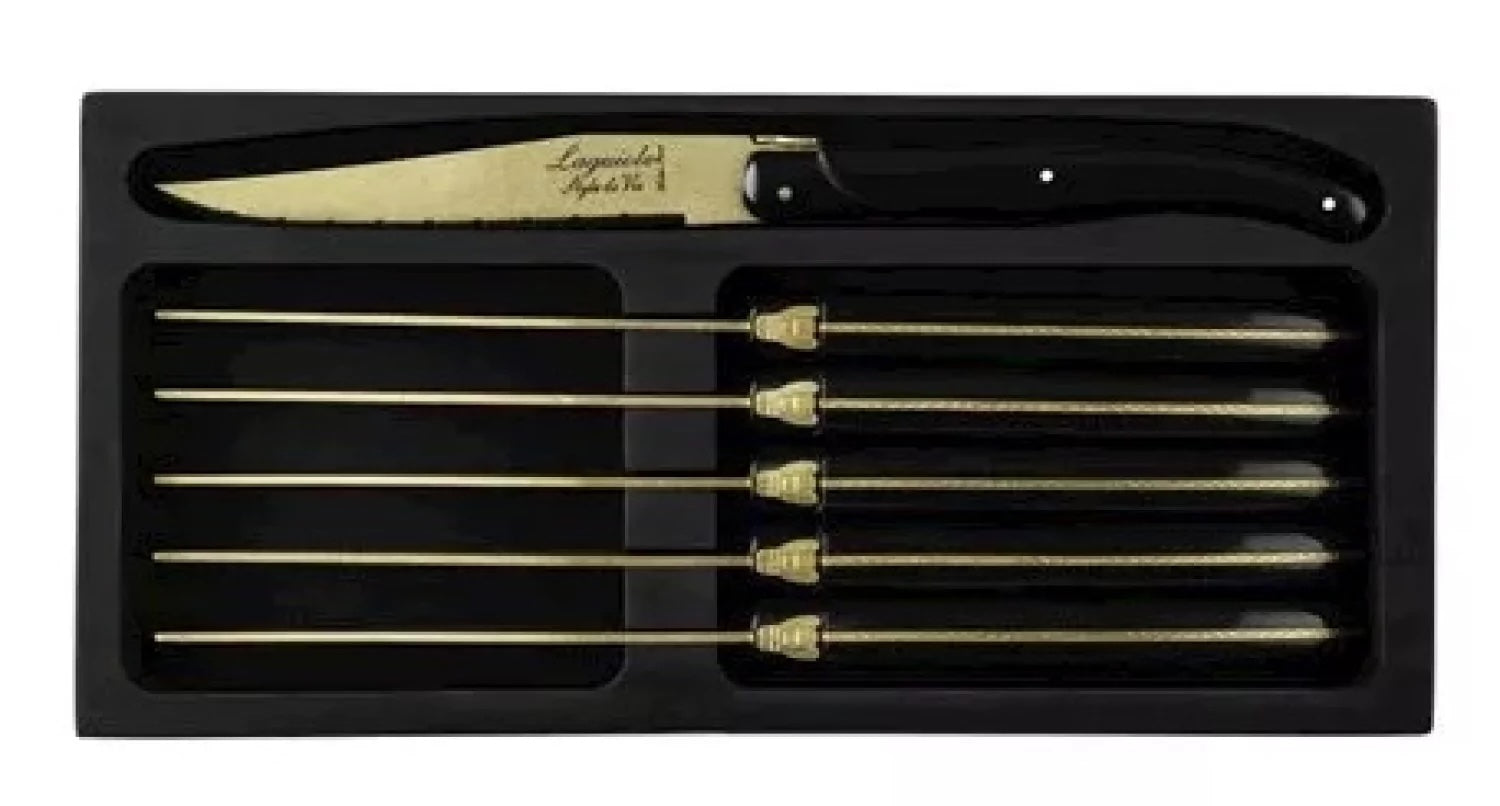 LAGUIOLE Prestige Line - Steakmessen set 6st.- goud stonewash