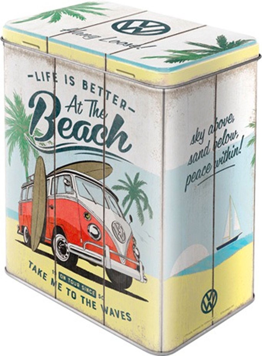 Tin Box L - VW Bulli - Beach