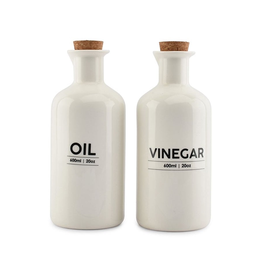 ONA Cucina - Olie en azijnset 60cl - wit