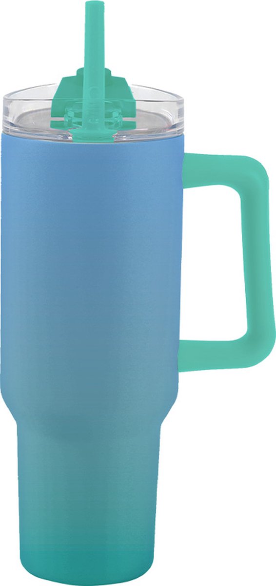I-TOTAL Travel mok 1200ml - gradient groen/blauw