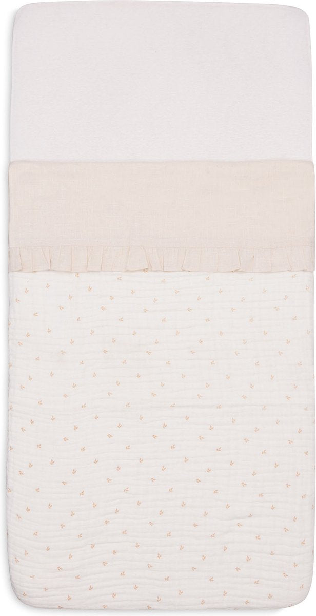 JOLLEIN Laken ledikant 120x150cm - ruffle natural