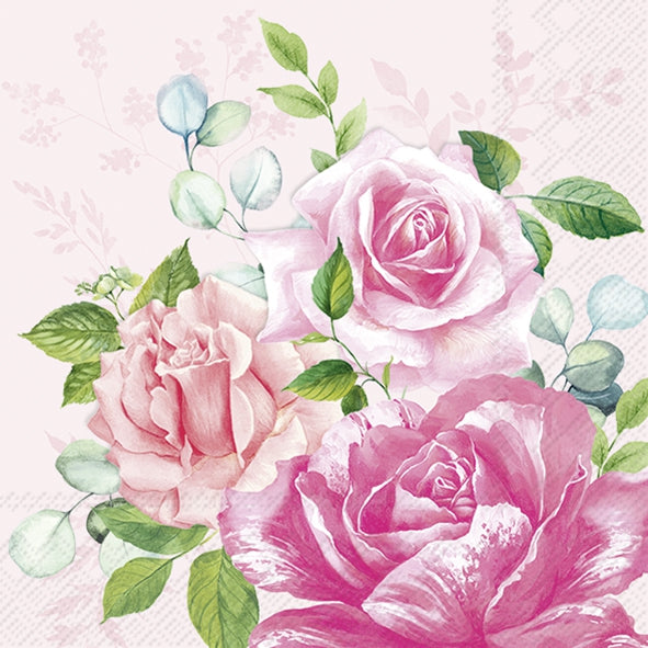 IHR Servetten - 33x33cm - beverly rose 10384