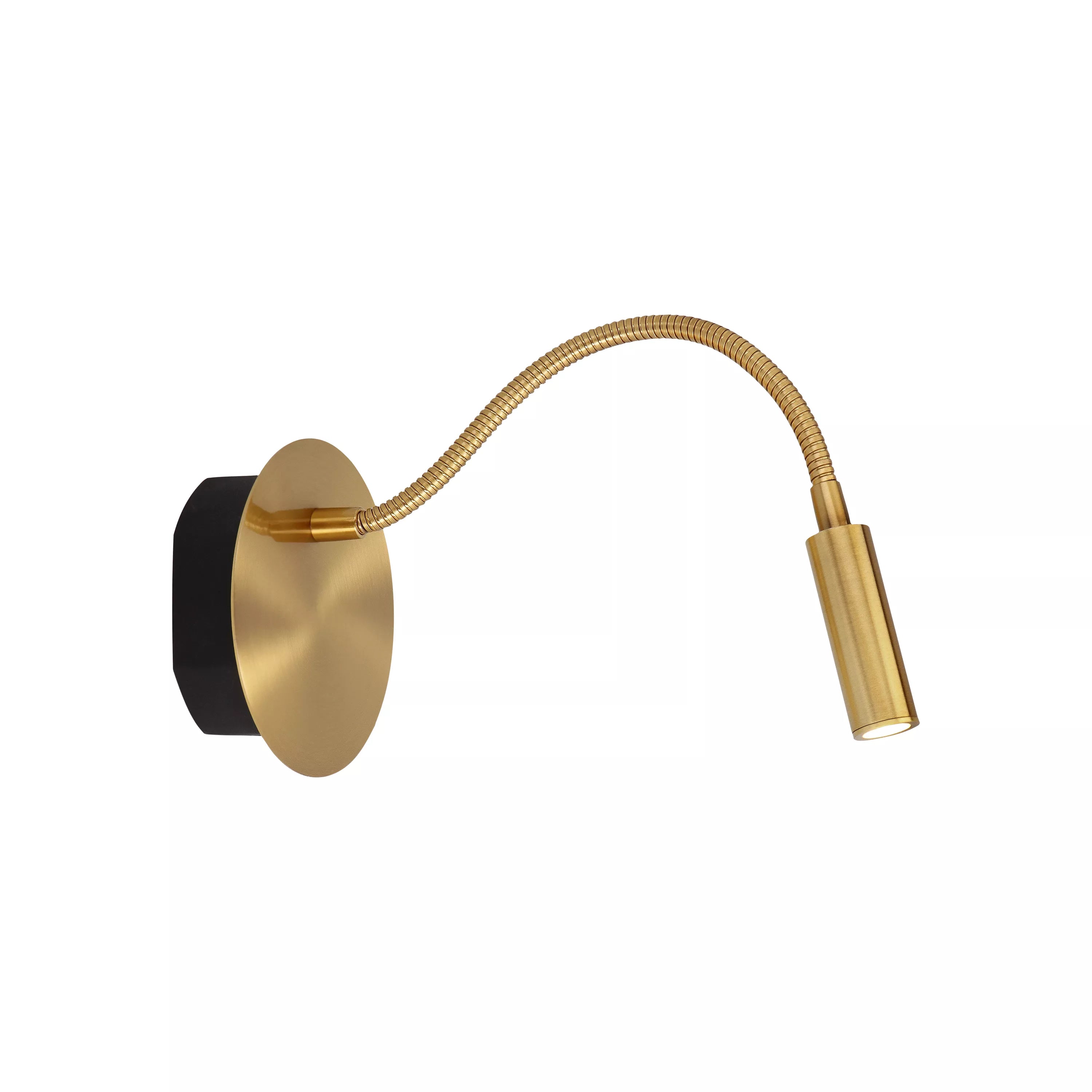 Lucide - JOLIJN bedlamp mat goud dia 10.2cm LED 2W 3000K