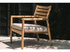 RINO Lounge stoel - acacia l. teak look/ kussen beige