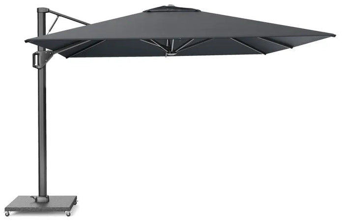 BEAUFORT Premium parasol 320x320cm - doek faded black- stok antra excl. voet