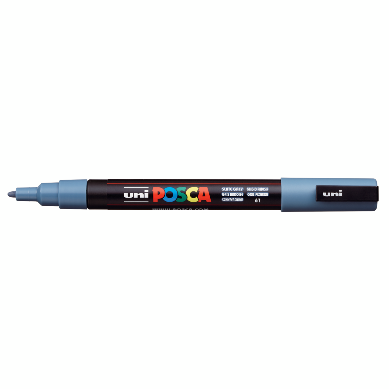 POSCA Stift fijn 0.9/1.3mm - leisteen grijs     ( conische punt)