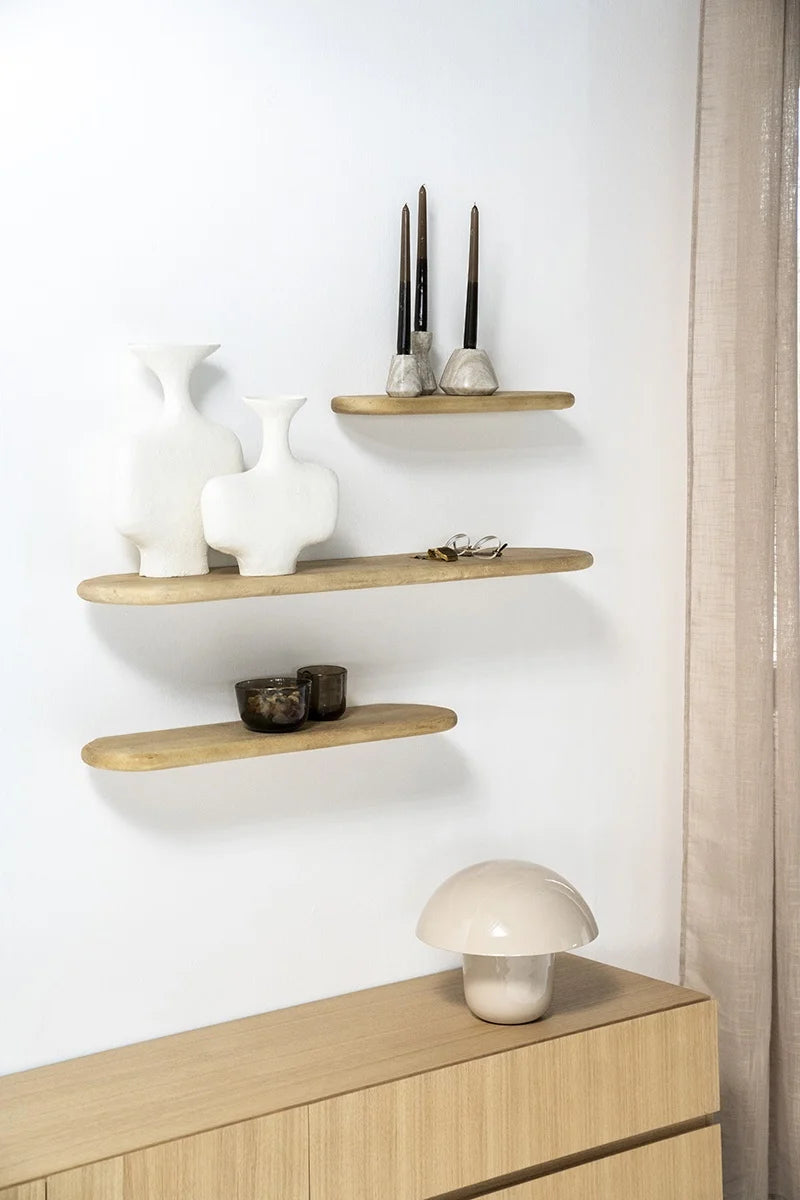 BY BOO Tre I wandplank - 49x15cm - natur hout