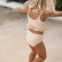LITTLE DUTCH Bikini m/ ruffle - yellow check - 86/92