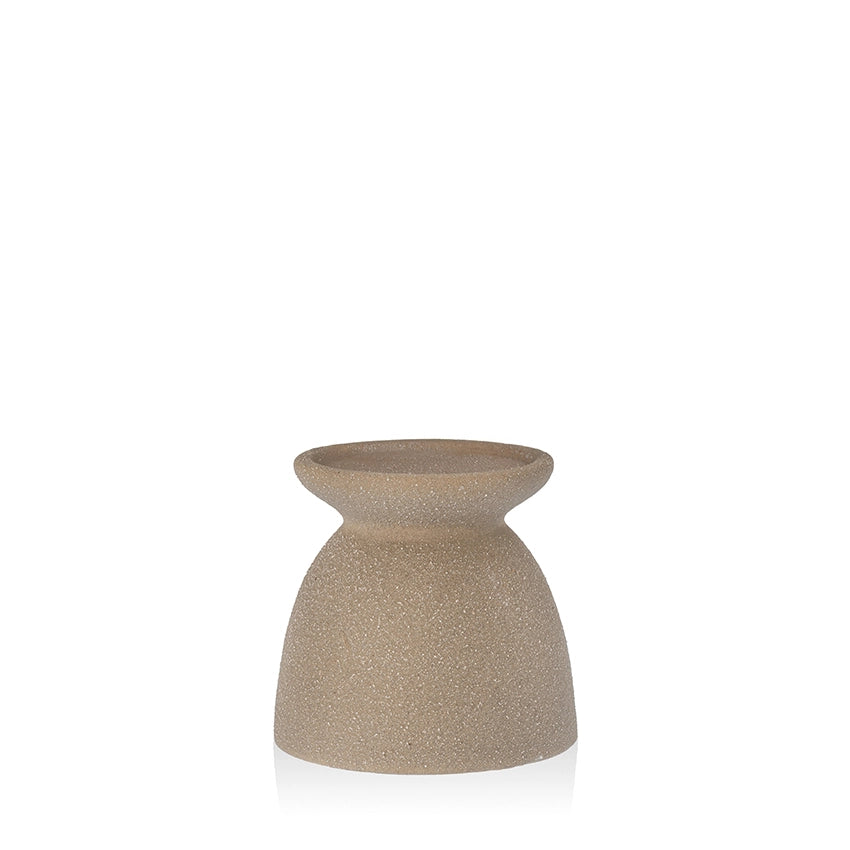 RIVERDALE Elvie kandelaar 14cm - mat zand zand           (excl. kaars)