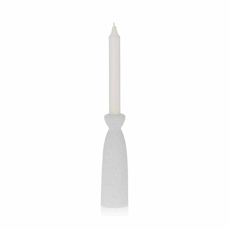 RIVERDALE Emily kandelaar 18cm - mat wit (excl. kaars)