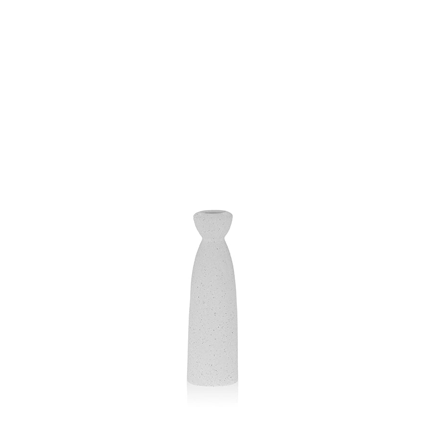 RIVERDALE Emily kandelaar 18cm - mat wit (excl. kaars)
