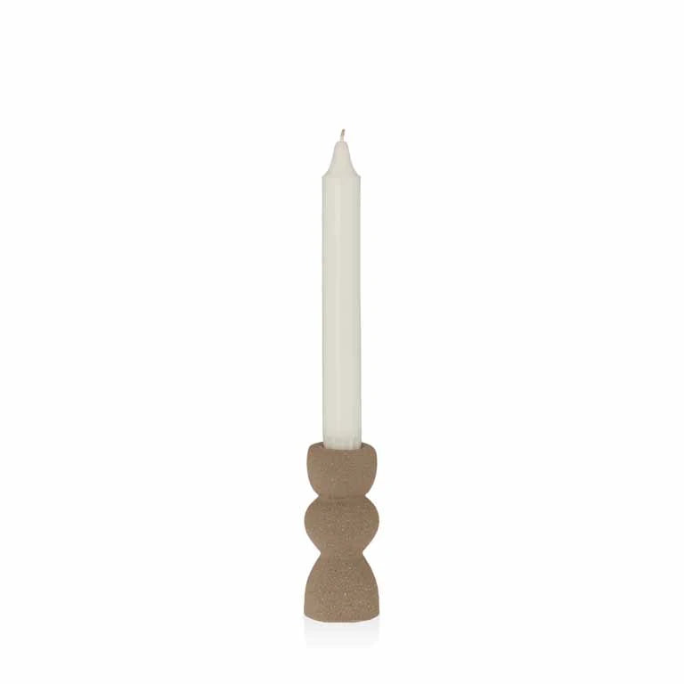 RIVERDALE Emily kandelaar 10cm - mat zand zand           (excl. kaars)
