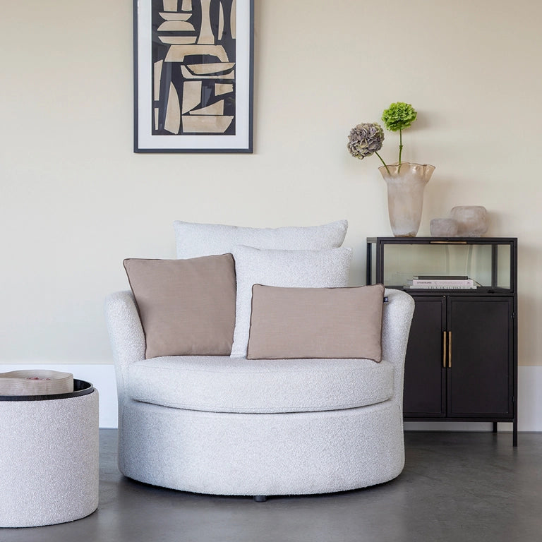 RIVERDALE Coco theelichthouder 12cm - beige