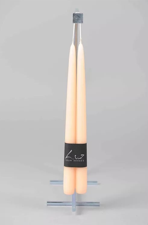 Luz Your Senses Smooth - 2 tafelkaarsen 30cm - abrikoos