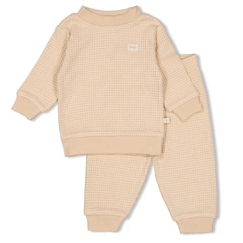 FEETJE Pyjama wafel - zand - 116   TU UC