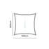 PLATINUM Coolfit schaduwdoek vierkant - 500x500cm - ecru wit