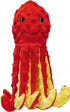 BEEZTEES Hondenspeelgoed octopus Amy - pluche - rood - 25cm (Zomer)