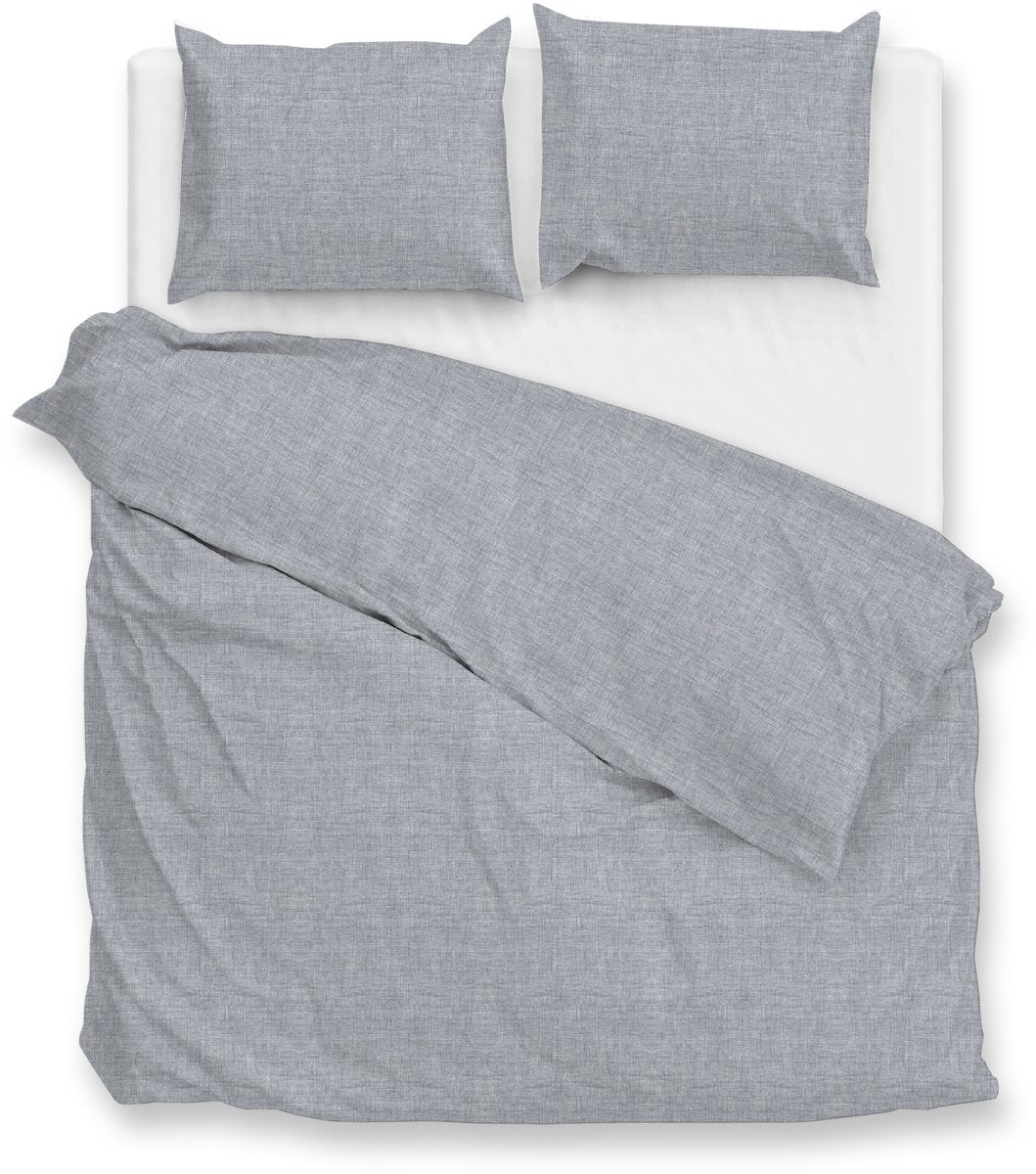 ZOHOME Flanella di Lino Dekbedovertrek - 200x220cm - denim