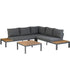 Exotan LA VIDA loungeset + centre sofa - antra. alu incl.olefin kussen grijs