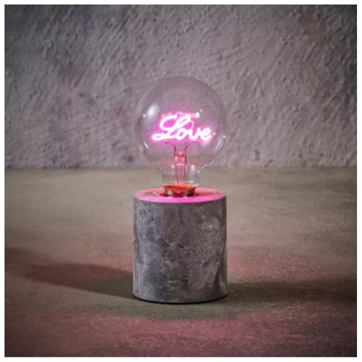 Luca Lighting tafellamp love 18x8cm - roze