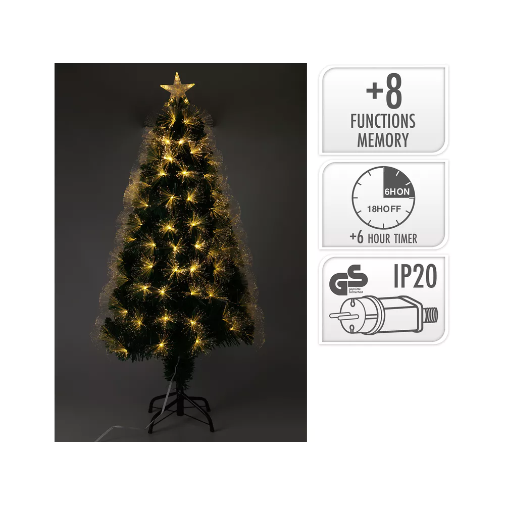 Kerstboom fiber optic 90cm - warm wit white