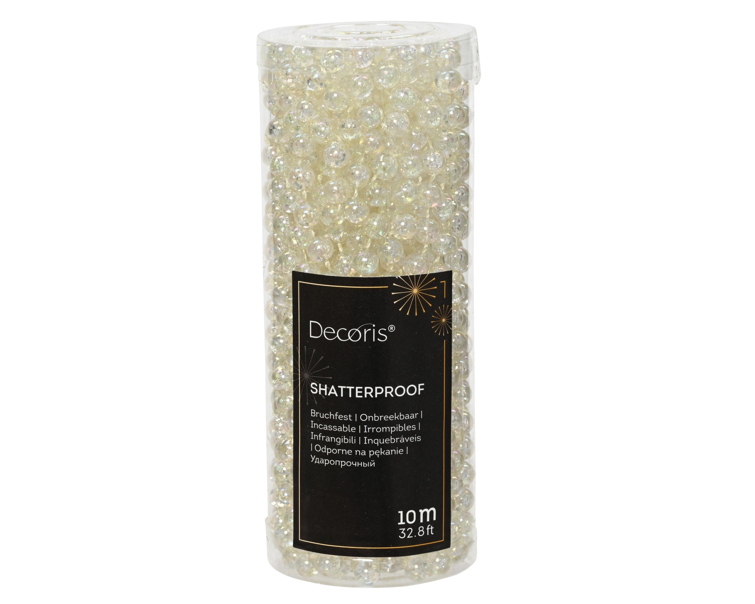 Kerst kralenketting 10m - iris transparant