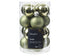 Kerstballen glas glans/mat mix 3.5cm - rozemarijn 16st.