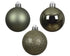 Kerstballen kunststof glans/mat/glitter mix 3cm - rozemarijn 14st.