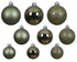 Kerstballen kunststof glans/mat/glitter mix 6cm 5cm 4cm - rozemarijn 30st.