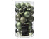 Kerstballen kunststof glans/mat/glitter mix 6cm 5cm 4cm - rozemarijn 30st.