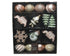 Kerstballen box kunststof glans/mat/glitter mix - roze/groen 25st.