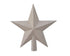 Kerst piek kunststof glitter 19cm - wolwit