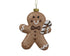 Kersthanger peperkoek kunststof 10cm - bruin (prijs per stuk)