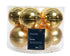 Kerstballen glas glans/mat mix 6cm - licht goud 10st.