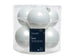 Kerstballen glas emaille/mat mix 8cm - winterwit 6st.