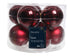 Kerstballen glas glans/mat mix 6cm - ossenbloed 10st.
