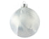 Kerstballen glas mat 8cm - wit ijslak 6st.