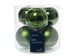 Kerstballen glas glans/mat mix 8cm - dennengroen 6st.