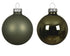 Kerstballen glas glans/mat mix 6cm - rozemarijn 10st.