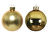 Kerstballen glas glans/mat mix 10cm - licht goud 4st.